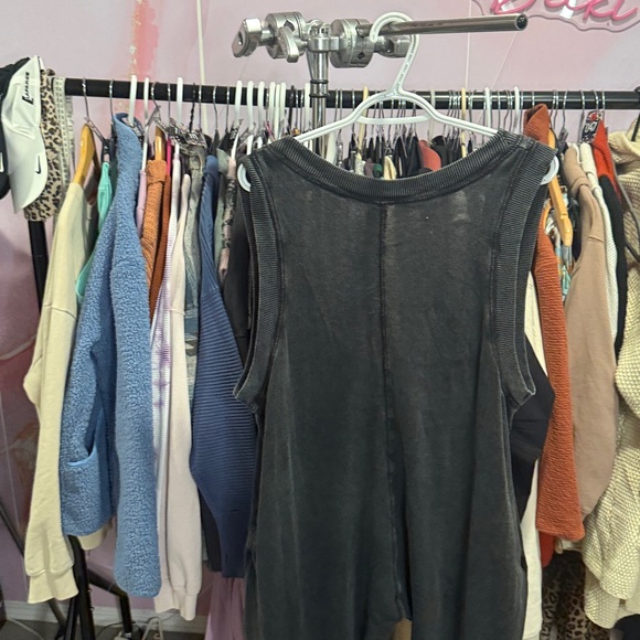 free people movement Black Sleeveless Jumpsuit Romper s - Picture 2 of 5